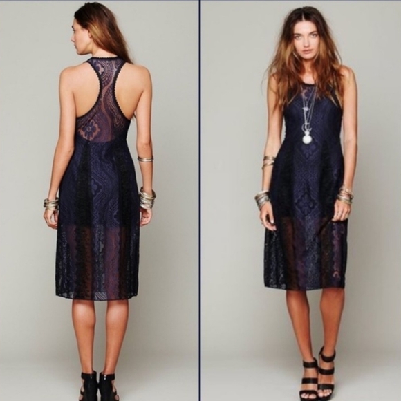 Free People Dresses & Skirts - Free People Miracle Lace Racerback Midi Dress